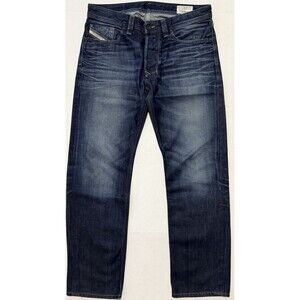 Diesel Larkee Mens 31x30 *33x29 Blue Regular Straight Button Fly Jeans 0073N